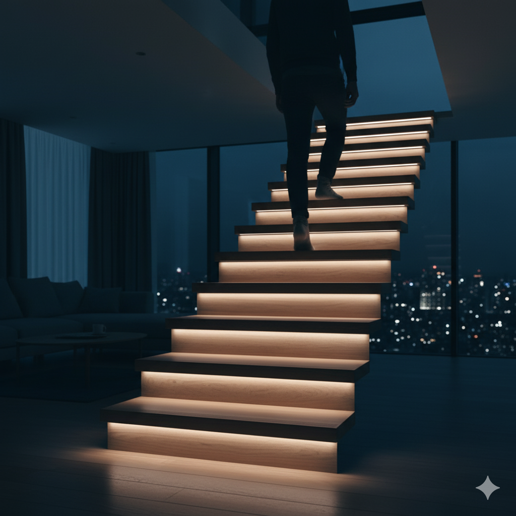 إنارة الدرج الذكية